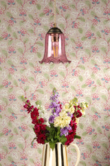 David Hunt Ebba Pendant Azalea Glass and Antique Brass