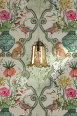 David Hunt Ebba Pendant Tobacco Glass and Antique Brass