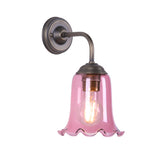 David Hunt Ebba Wall Light Azalea Glass and Antique Brass