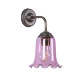 David Hunt Ebba Wall Light Azalea Glass and Antique Brass