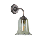 David Hunt Ebba Wall Light Moss Glass and Antique Brass