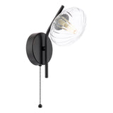 Dar Ede Wall Light Matt Black and Glass