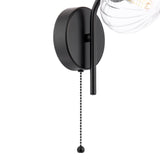 Dar Ede Wall Light Matt Black and Glass