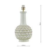 Dar Edlyn Table Lamp White Reactive Glaze Base Only –  from Amos Lighting + Home