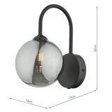 Dar Eissa Wall Light Matt Black Smoked Glass –  from Amos Lighting + Home