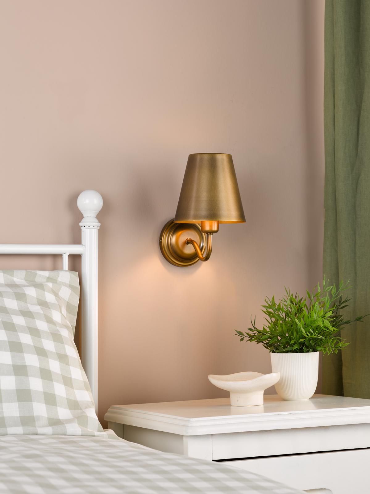 Dar Elara Wall Lamp Antique Bronze With Bronze Metal Shades