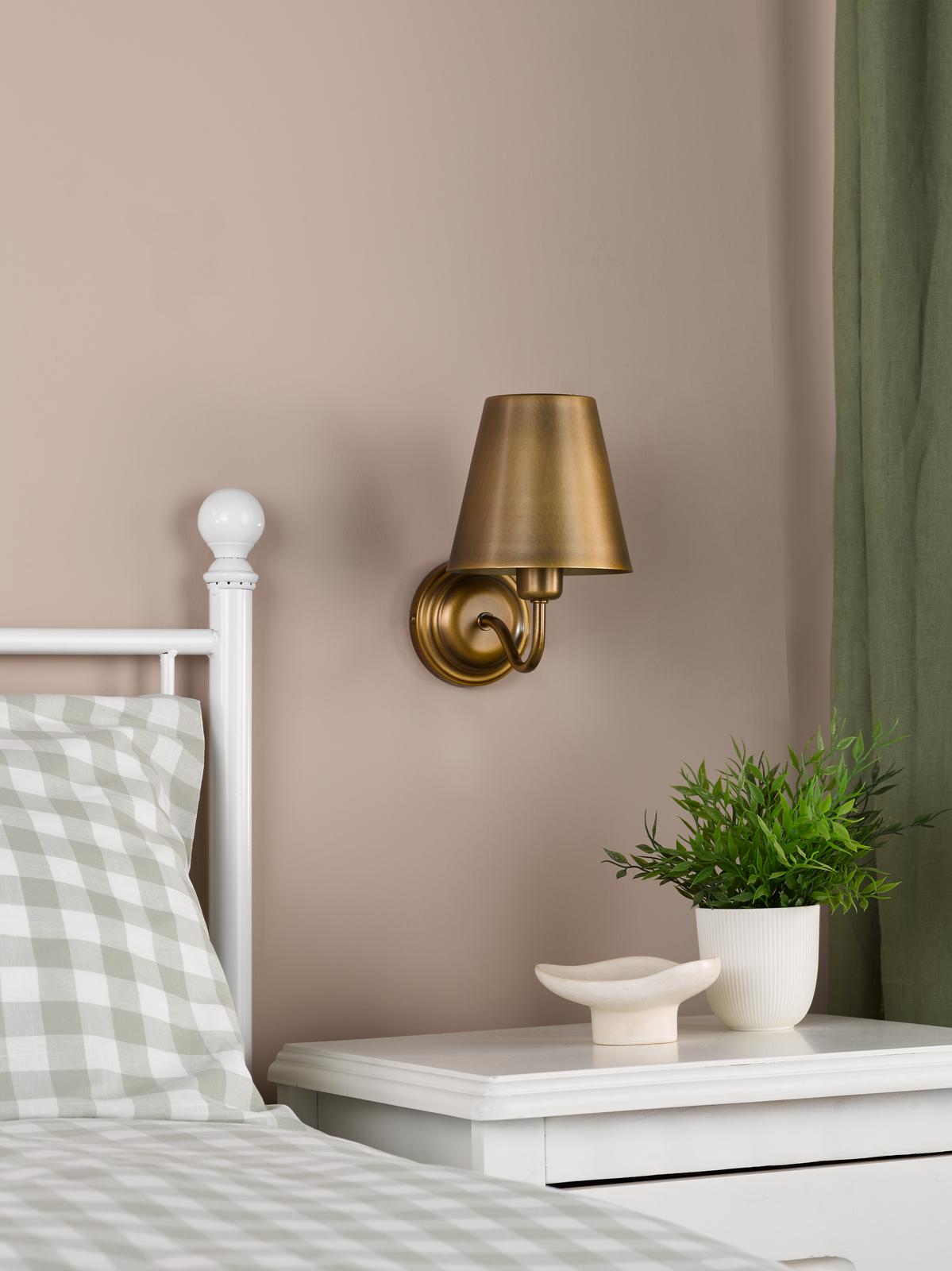 Dar Elara Wall Lamp Antique Bronze With Bronze Metal Shades