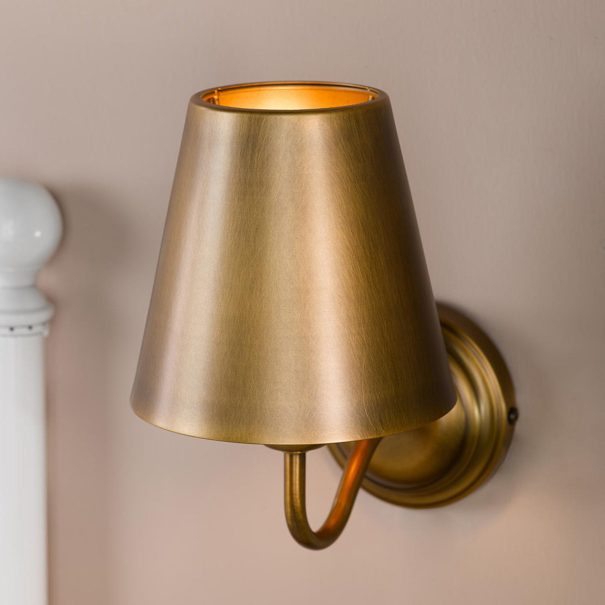 Dar Elara Wall Lamp Antique Bronze With Bronze Metal Shades