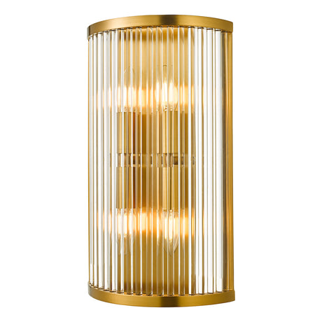 Dar Gold Collection Eleanor 4 Light Wall Light Natural Brass Glass –  from Amos Lighting + Home