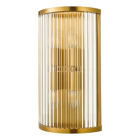 Dar Gold Collection Eleanor 4 Light Wall Light Natural Brass Glass –  from Amos Lighting + Home