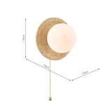 Dar Elgor Bathroom Wall Light Travertine and Opal Glass IP44