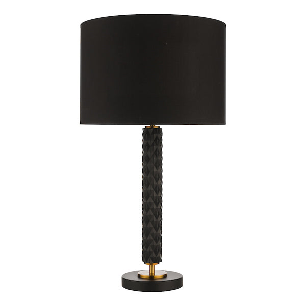 Dar Emani Table Lamp Black & Aged Gold with Shade –  from Amos Lighting + Home