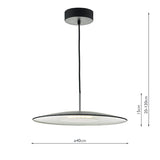 Dar Enoch LED Pendant Matt Black and Stainless Steel –  from Amos Lighting + Home