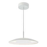 Dar Enoch LED Pendant White and Stainless Steel –  from Amos Lighting + Home