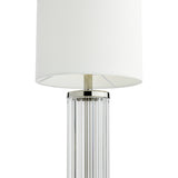 Dar Enrico Rechargeable Table Lamp Polished Nickel with Shade –  from Amos Lighting + Home