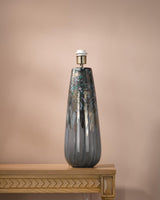Dar Erdis Table Lamp Blue Art Glass and Antique Brass Base Only