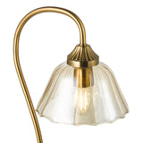 Dar Erika Table Lamp Antique Bronze and Amber Glass