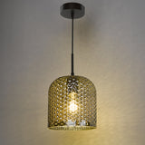 Dar Esila Pendant Matt Black and Smoked Glass