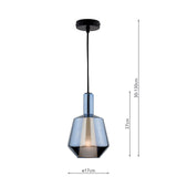 Dar Esmeralda Single Pendant Blue Glass and Opal Glass –  from Amos Lighting + Home