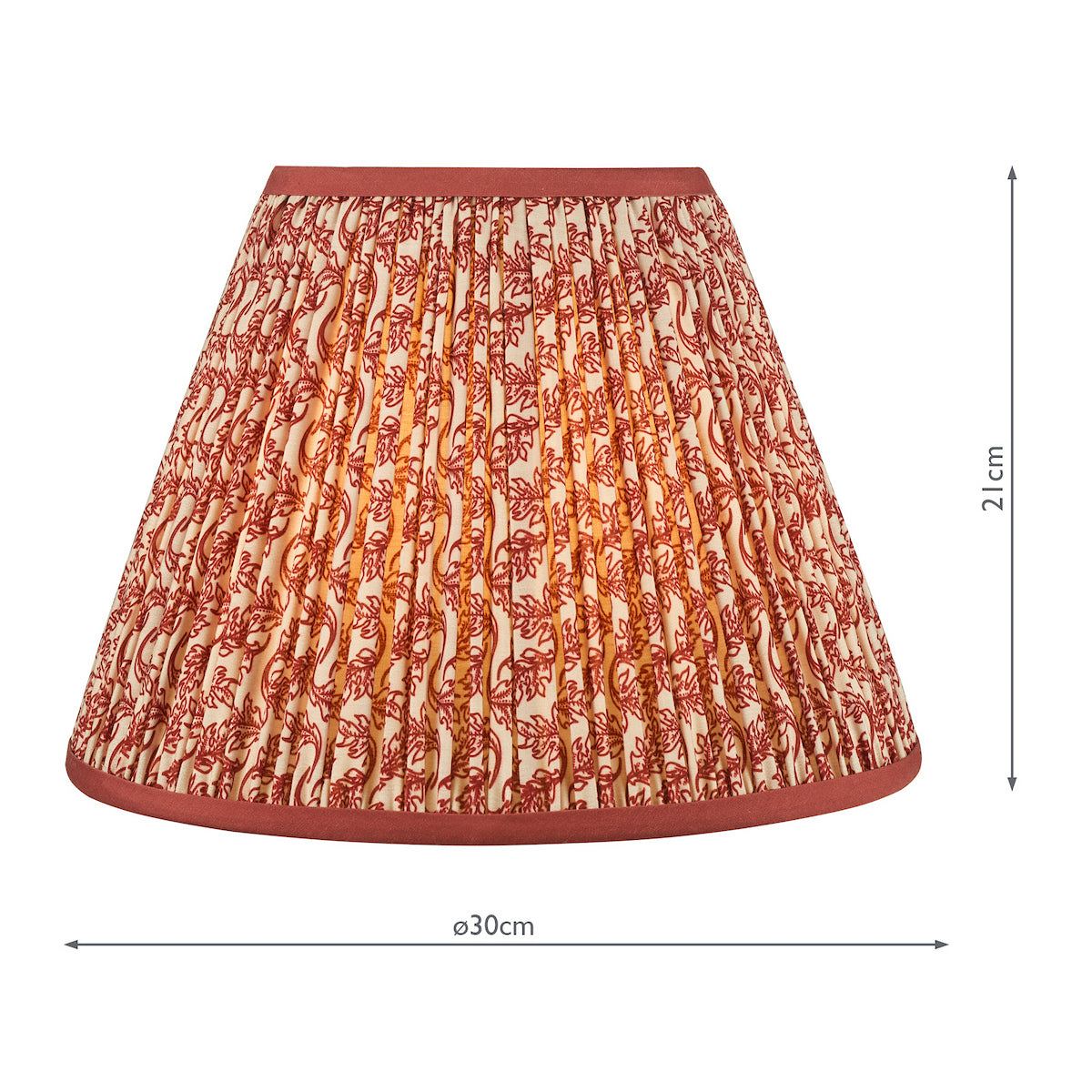 Dar Esther Red Cotton Empire Shade 30cm