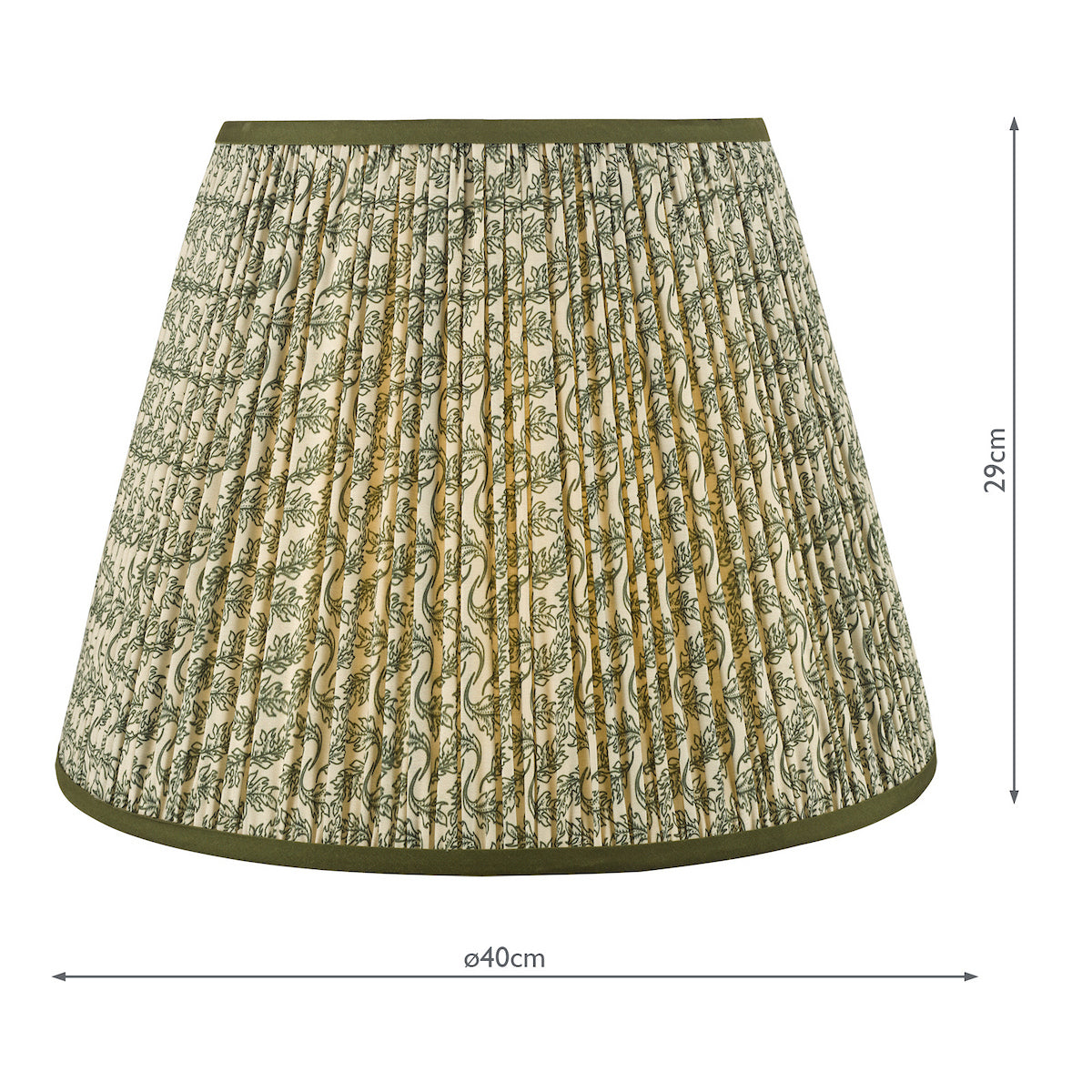 Dar Esther Green Cotton Empire Shade 40cm