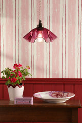 David Hunt Ethel Pendant Azalea Glass and Antique Brass