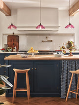 David Hunt Ethel Pendant Azalea Glass and Antique Brass