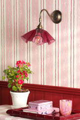 David Hunt Ethel Wall Light Azalea Glass and Antique Brass
