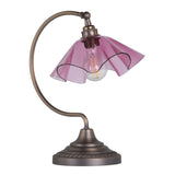 David Hunt Ethel Table Lamp Azalea Glass and Antique Brass