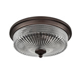 Franklite Emerson Dark Brown Flush Ceiling Light