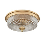Franklite Emerson Gold Painted Flush Ceiling Light