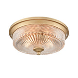 Franklite Emerson Gold Painted Flush Ceiling Light