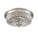 Franklite Emerson Satin Nickel Flush Ceiling Light