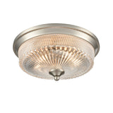 Franklite Emerson Satin Nickel Flush Ceiling Light