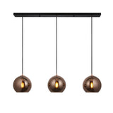 Endon Boli 3lt Bar Pendant Copper Mirrored Glass from Amos Lighting + Home