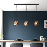 Endon Boli 3lt Bar Pendant Copper Mirrored Glass from Amos Lighting + Home