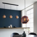 Endon Boli Single Pendant Copper Mirrored Glass from Amos Lighting + Home