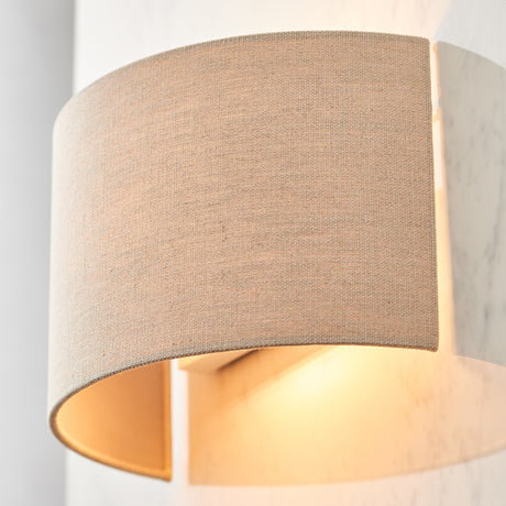 Amos Obi Wall Light Natural Linen –  from Amos Lighting + Home