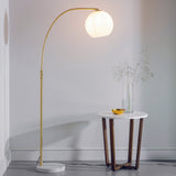 Endon Otto Floor Lamp White/Grey Marble from Amos Lighting + Home