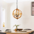 Endon Toba 4lt Wooden Orb Chandelier from Amos Lighting + Home