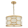 Dar Epstein 3 Light Pendant Gold With Ivory Shade –  from Amos Lighting + Home