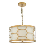 Dar Epstein 3 Light Pendant Gold With Ivory Shade –  from Amos Lighting + Home