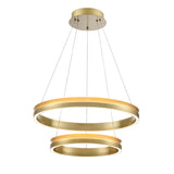 Franklite Eternity Double Tiered Satin Brass LED Pendant