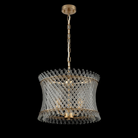 Franklite Ethereal 3lt Pendant Chandelier Aged Brass
