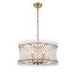 Franklite Ethereal 6lt Pendant Chandelier Aged Brass