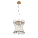 Franklite Ethereal Single Pendant in Aged Brass