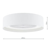 Dar Fan Flush White LED