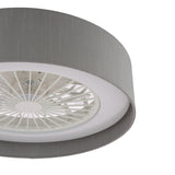 Dar Fan Flush Grey LED