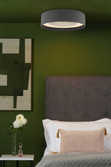 Dar Fan Flush Grey LED