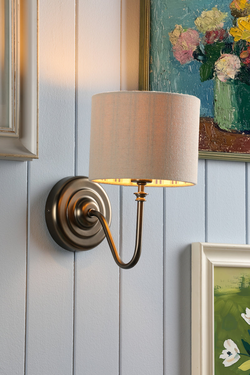 Joules Farley Wall Light Satin Bronze With Shade
